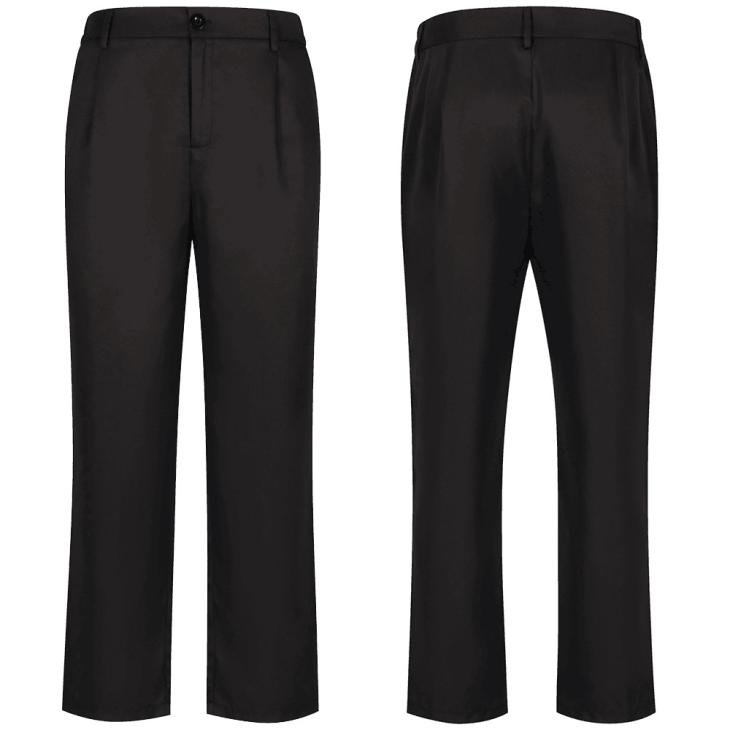 Jeans & Trousers | Mens Pleated Trousers Clothing Black