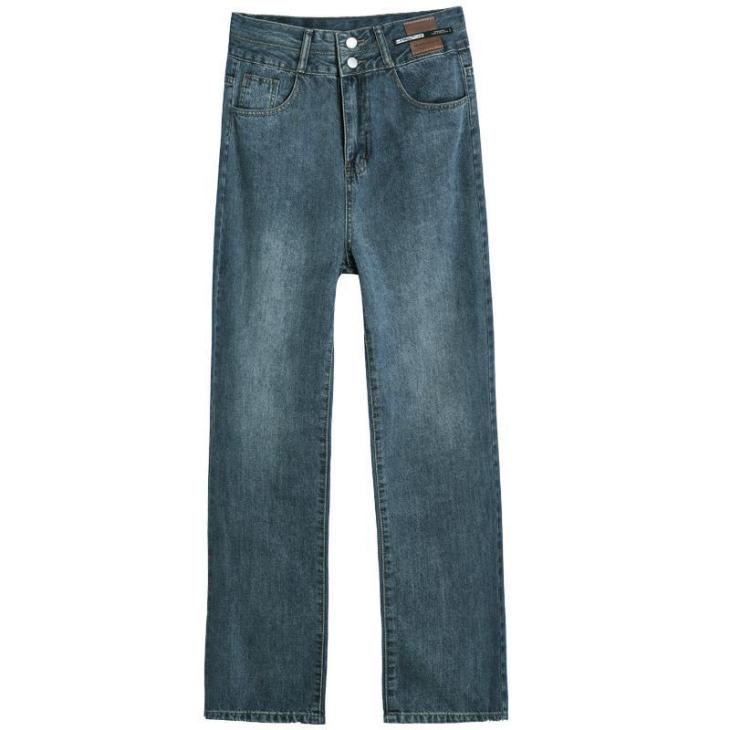 Jeans & Trousers | Mens Turn-Up Jeans Clothing Blue