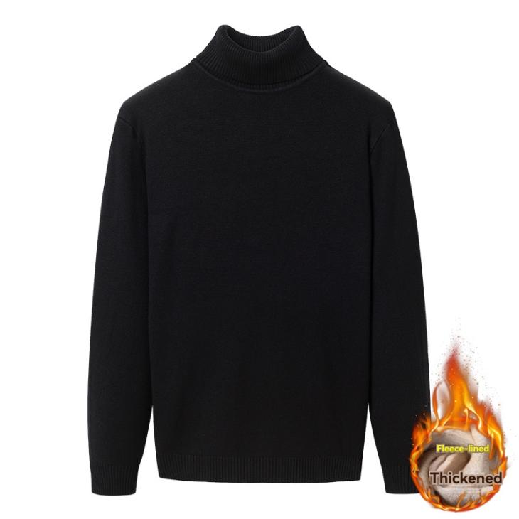 Knitwear | Mens Washed Lambswool Roll-Neck Sweater Clothing Charcoal