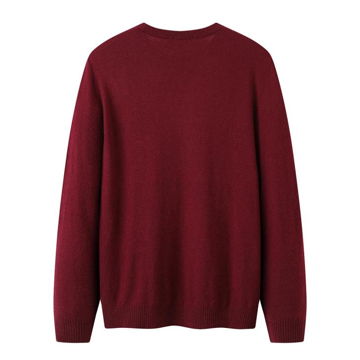 Knitwear | Mens Washed Lambswool Sweater Clothing Bordeaux