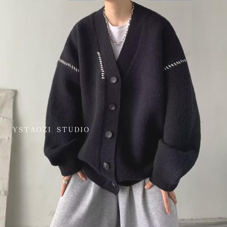 Knitwear | Mens/Womens Elbow Patch Cardigan Clothing Knitwear