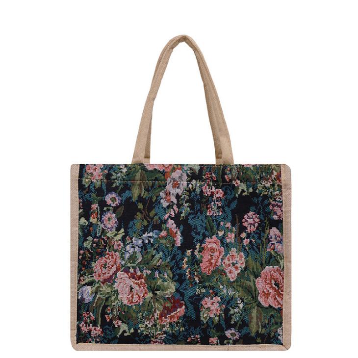 Totes & Backpacks | Mens/Womens Cabas Shopping Bag Large Bags Green floral