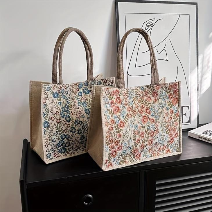 Totes & Backpacks | Mens/Womens Cabas Shopping Bag Large Bags Ivory floral