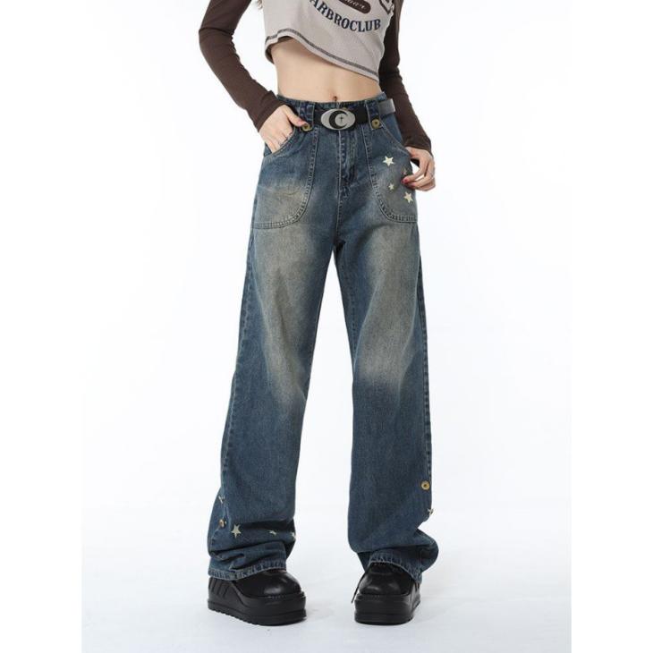 Jeans & Trousers | Womens Distressed Jeans Clothing Greencast Indigo